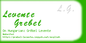 levente grebel business card